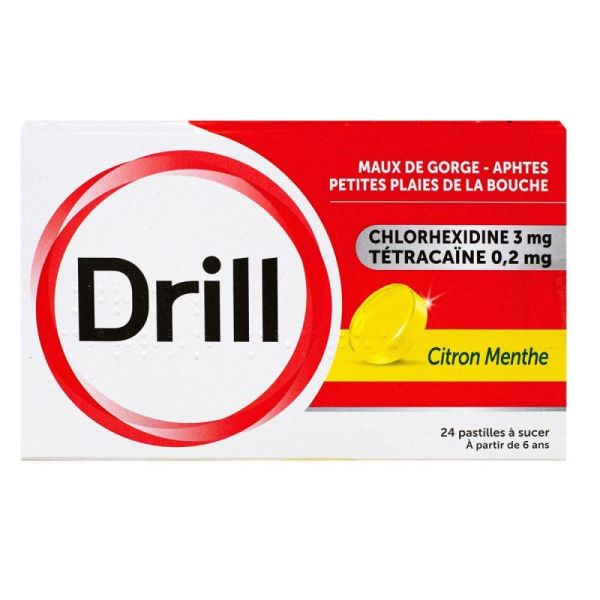 Drill Citron Menthe Pastilles à sucer 24