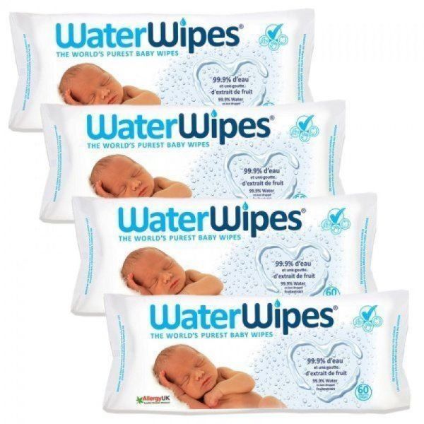Waterwipes lingettes bébé 4 paquets de 60 lingettes